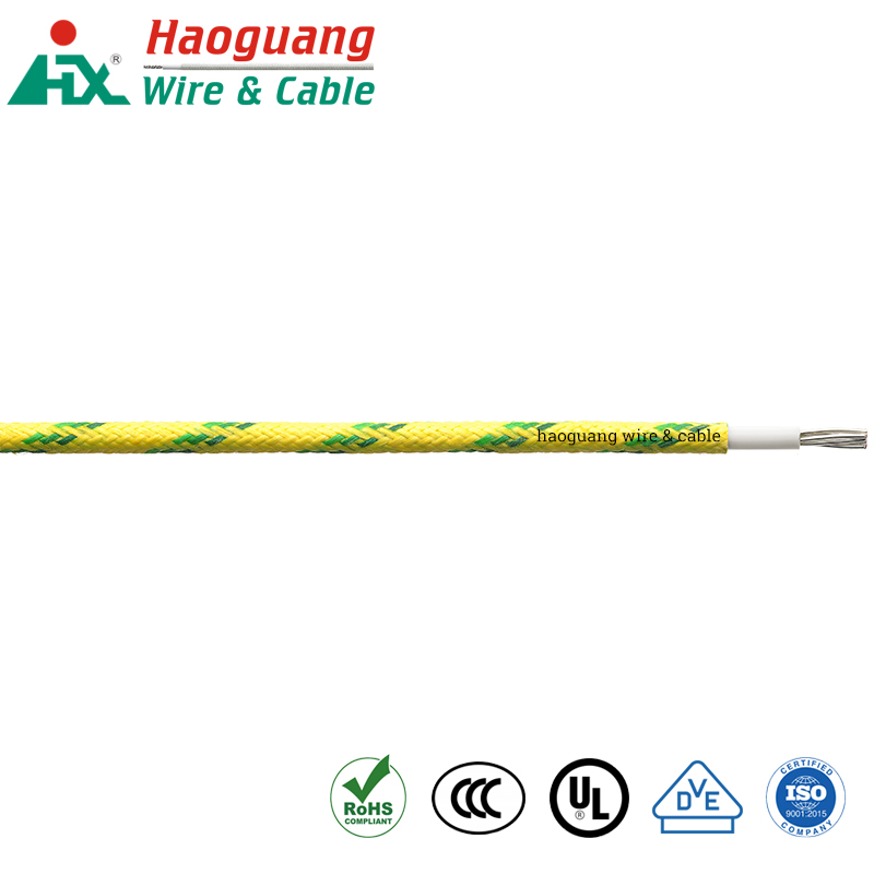 Ul MMMCXXII Fiber-sursum Braided Silicone var Flexilis filum Maximum Temperature